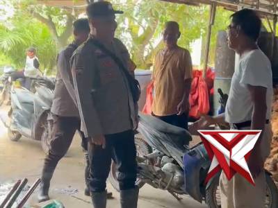 PATROLI JALAN KAKI BHABIN POLSEK LALAN.