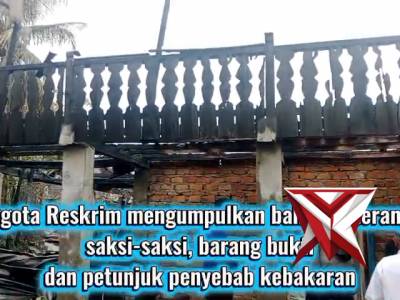 Personil Polsek Mesuji raya datangi TKP kebakaran