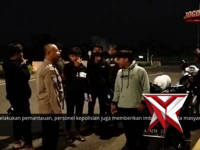 Patroli Malam Polsek Kedamean Antisipasi Tawuran dan Kenakalan Remaja