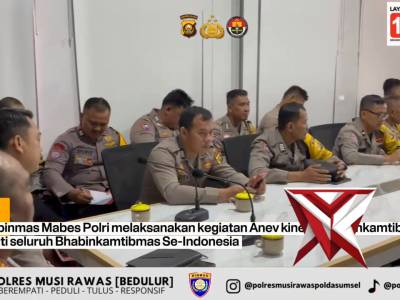 Bhabinkamtibmas Polres Musi Rawas Ikuti Anev Korbinmas, Perkuat Kinerja Presisi