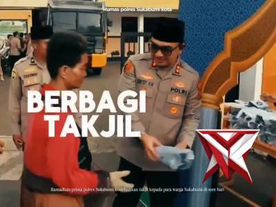 Ramadan Prima Polres Sukabumi Kota bagi Takjil.