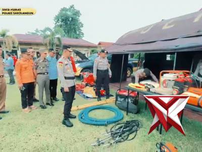 Polres Sarolangun melaksanakan Apel Siaga Kebakaran Hutan dan Lahan (Karhutla)