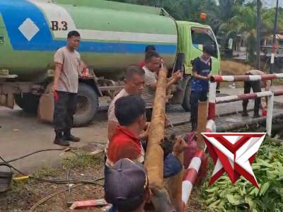 Giat BELIDA Polsek BTS Ulu Polres Mura Revitalisasi Jembatan Sungai Jene. C6