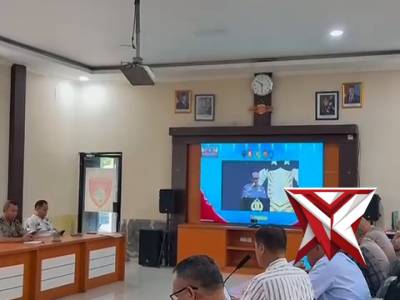 Kapolres Musi Rawas Hadiri Pembukaan Rakernis Gabungan Empat Satker Polri Secara Virtual