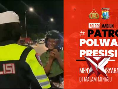 Patroli Polwan Presisi Polres Madiun Mewujudkan Rasa Aman di Tengah Masyarakat