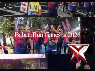 Pagi ini saya hadir di acara BabatuRun Ganesha 2026 untuk merayakan HUT ke-31 Kodiklat TNI AD. - PoliceTube