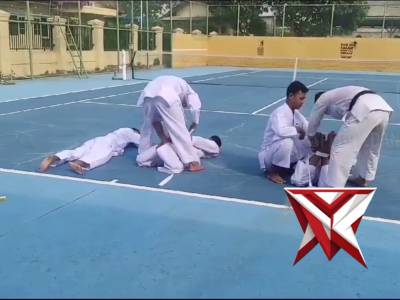 Beladiri karate polres oku timur