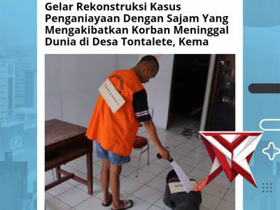 Unit I Sat Reskrim Polres Minut Gelar Rekonstruksi Kasus Pembunuhan - PoliceTube