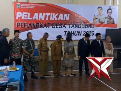 Bhabinkamtibmas Polsek Turen Polres Malang Pengamanan Pelantikan Perangkat Desa Tanggung - PoliceTube
