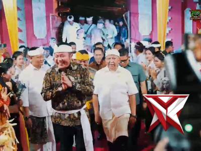 Kapolda sumsel IJP.Dr.Sandi Nugroho menghadiri perayaan dharma santi hari suci nyepi