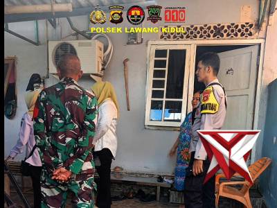 Bhabinkamtibmas Tanjung Enim Selatan Bersama Lurah, Pustu dan Babinsa Bagikan Abate kepada Warga