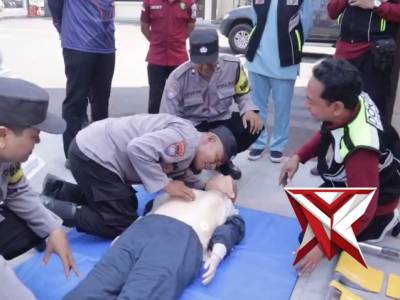 Pelatihan PPGD Polres Kediri Kota