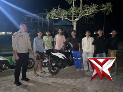 Anggota polsek simeulue timur melaksanakan patroli rutin