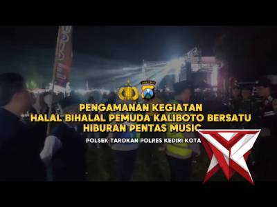 Polsek Tarokan melaksanakan Giat Pengamanan Kegiatan Halal Bihalal Pemuda Kaliboto Bersatu