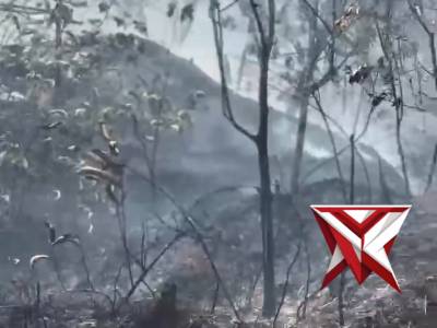 KEBAKARAN HUTAN DAN LAHAN SEMAKIN MENINGKAT, PERSONEL DITSAMAPTA POLDA KEPRI DENGAN SIGAP MEMBANTU