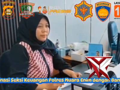 Seksi Keuangan Polres Muara Enim koordinasi dengan Bank BRI - PoliceTube