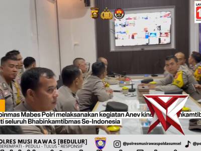 Bhabinkamtibmas Polres Musi Rawas Ikuti Anev Korbinmas, Perkuat Kinerja Presisi