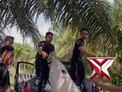 Personel Kompi 2 Batalyon C Pelopor Satbrimob Polda Sumsel Melaksanakan Giat Kurve