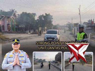 giat gatur lalin oleh unit lantas polsek pujud