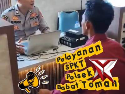 PELAYANAN SPKT POLSEK BABAT TOMAN.
