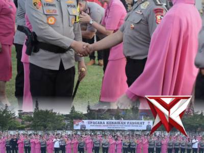 Upacara Korp Raport kenaikan pangkat personel Polda Kalbar