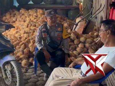 PATROLI JALAN KAKI BHABIN POLSEK LALAN.