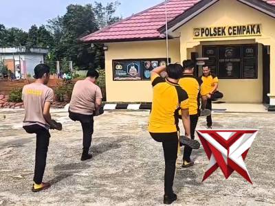 Giat Olahraga Bersama dan Kurvei Polsek Cempaka