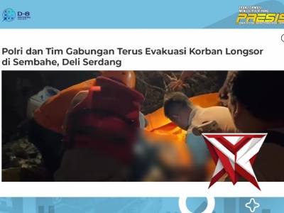 Polri dan Tim Gabungan Terus Evakuasi Korban Longsor di Sembahe, Deli Serdang