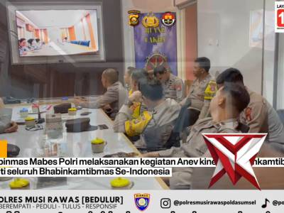 Kapolda Sumatera Selatan Irjen Pol. Dr. Sandi Nugroho, S.I.K., S.H., M.Hum. memimpin evaluasi