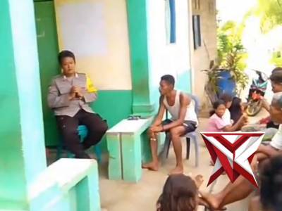 Bhabinkamtibmas polsek mdona hyera sambangi warga terkait ketahanan pangan