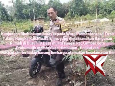 SAMBANG BHABINKAMTIBMAS POLSEK CAMBAI POLRES PRABUMULIH