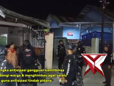 SATSAMAPTA POLRESTA PALU LAKSANAKAN PATROLI, JAGA KAMTIBMAS DI WILAYAH KOTA PALU