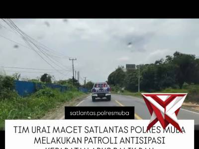 Patroli tim urai kemacetan d wilkum Polres Muba