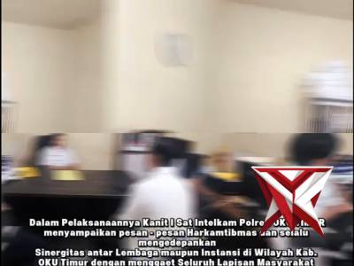 Unit Sospol Melaksanakan Anev dan monitoring perkembangan situasi politik di Kab. OKU Timur