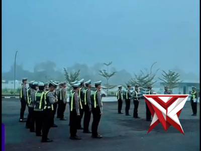 PERSONEL SATLANTAS POLRES MUSI RAWAS MELAKSANAKAN GIAT PENGATURAN LALULINTAS