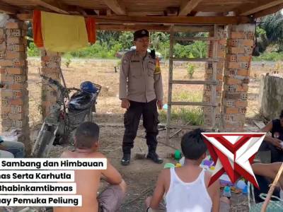 Giat sambang dan himbauan karhutla kepada masyarakat di wilkum polsek BP Peliung - PoliceTube