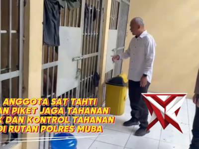 Anggota sat tahti dan piket jaga tahanan cek dan kontrol tahanan polres muba - PoliceTube