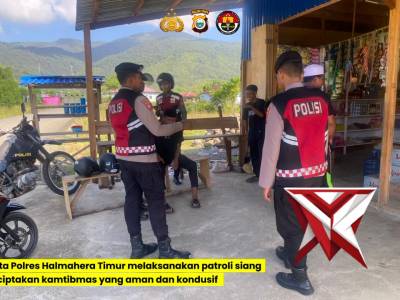 Satsamapta polres haltim laksanakan patroli dialogis