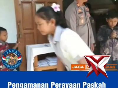Polsek Purwodadi-Polres Musi Rawas.Laks Pengamanan Paskah di gereja Santo Yosep.purwodadi