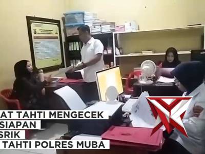 KASAT TAHTI MENGECEK PERSIAPAN WASRIK. - PoliceTube