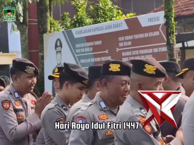 Kapolres Tasikamalaya melaksanakan kegiatan halal bihalal bersama (PJU) serta seluruh personel