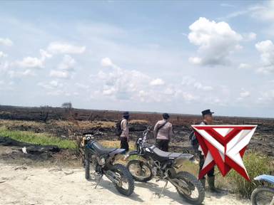 kapolsek pujud melaksanakan patroli karhutla