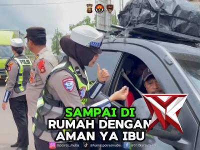 Pantauan arus lalu lintas di Jalan lintas timur Jambi - Palembang dalam rangka pengamanan arus mudik