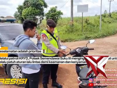 Giat Patroli KRYD Disertai Himbauan Tertib Berlalu Lintas ?
 Semendawai Suku III mel