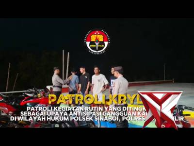patroli rutin KRYD oleh polsek sinaboi