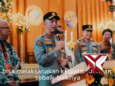 Kapolda Sumatera Selatan Irjen Pol Sandi Nugroho meninjau langsung pengamanan puncak perayaan Paskah