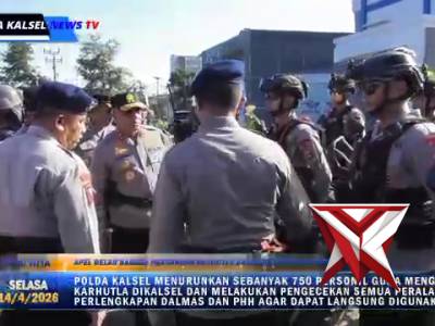 Apel Gelar Kesiapsiagaan sarana prasarana karhutla dan peralatan pengaman pengendalian massa