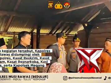 Kapolres Musi Rawas melaksanakan kunjungan ke lokasi korban kebakaran di Kecamatan Megang Sakti, Kab - PoliceTube
