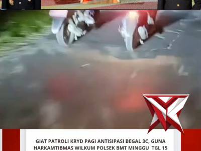 POLSEK BMT MELAKSANAKAN PATROLI MALAM