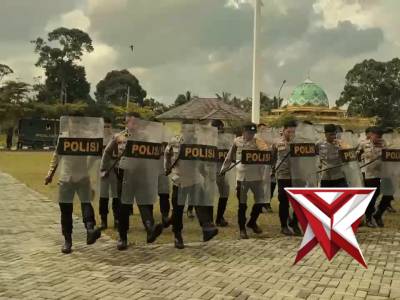 Giat latihan dalmas dalam rangka persiapan kontingensi polres muratara - PoliceTube